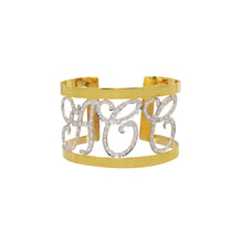 Load image into Gallery viewer, 14k Thick Diamond Note Cuff
