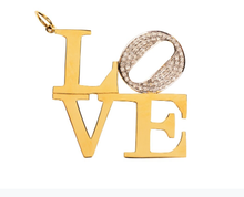 Load image into Gallery viewer, Love Pendant with pave diamond

