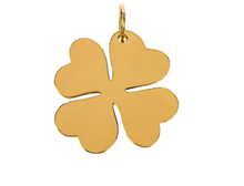 Load image into Gallery viewer, 1 inch Yellow Gold Clover with Pave Diamonds (Customizable)
