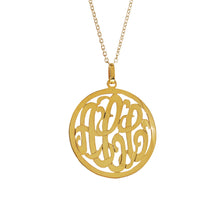 Load image into Gallery viewer, 14k Yellow Gold Framed Multi Initial Diamond Monogram Pendant (Customizable)
