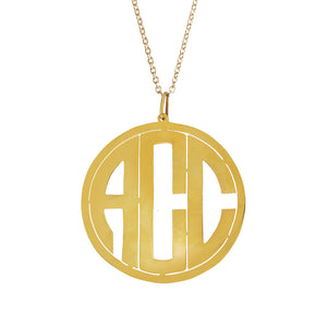 14k Solid Yellow Gold Initial Pendant (Customizable)