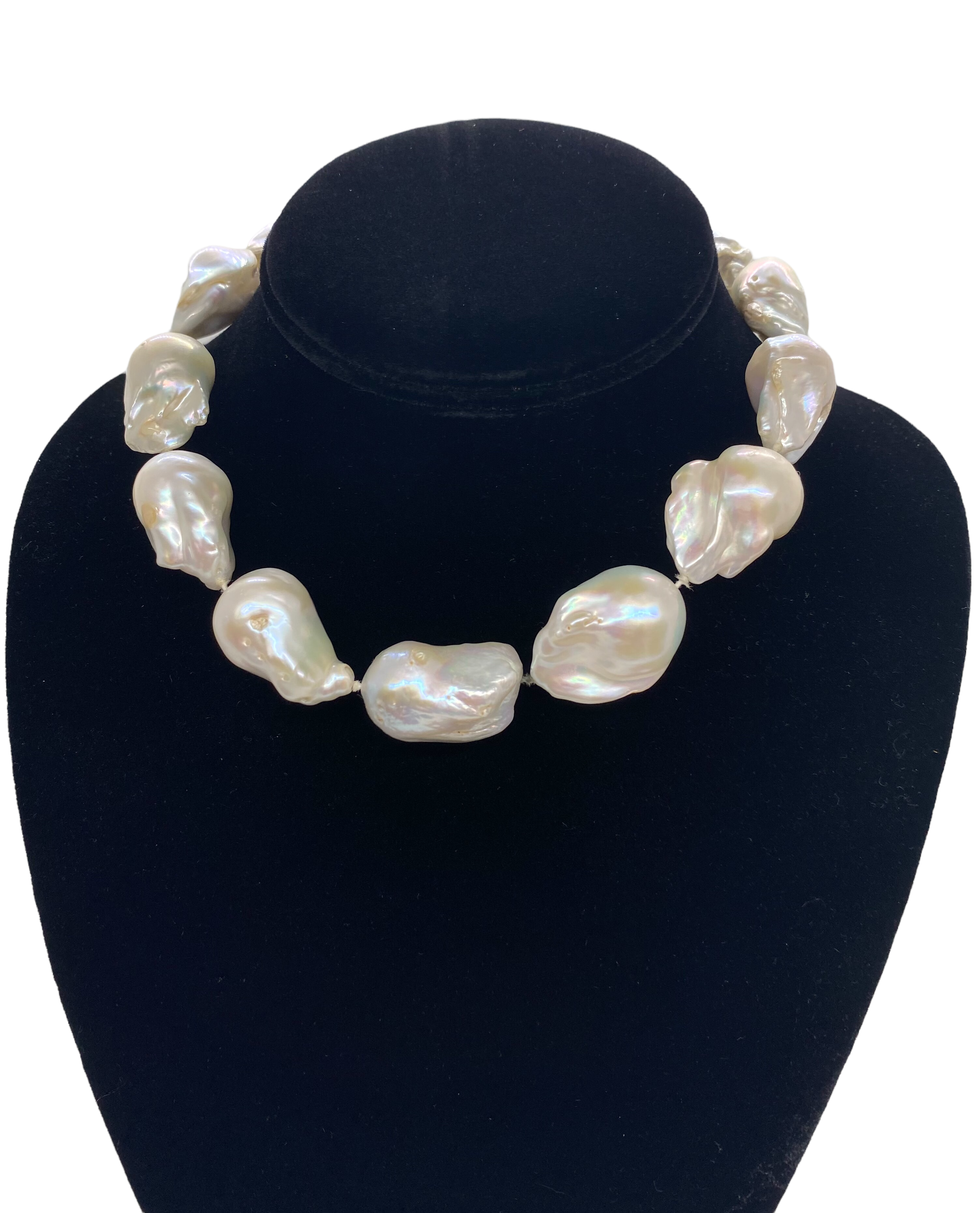 Exquisite Vintage Haskell Baroque Pearl Necklace With Sparkle - Ruby Lane