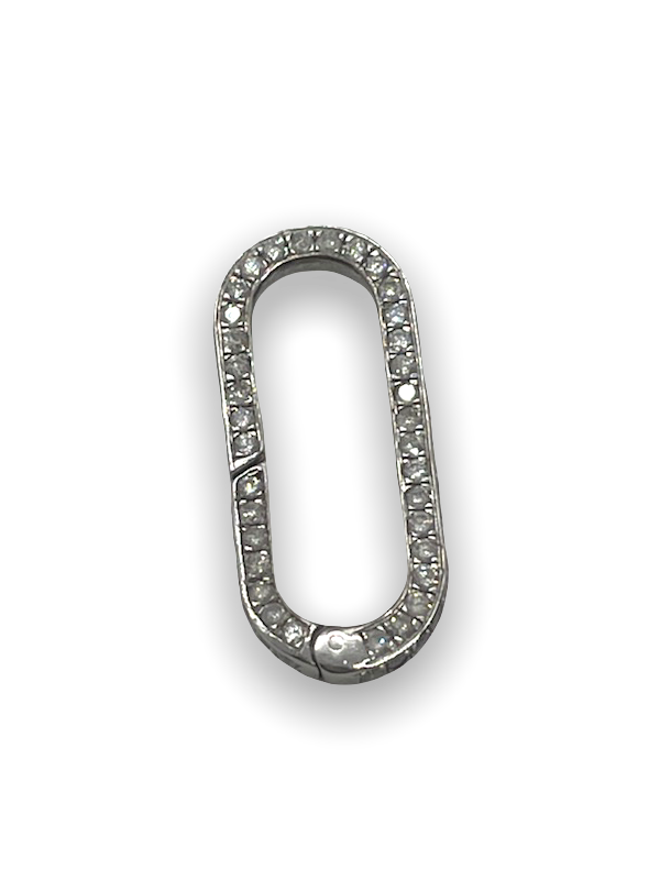 Pave Diamond Clip (Hang charms and pendants off it)