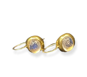 22K Gold and Moonstone Earrings