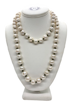 Load image into Gallery viewer, Large Freshwater Pearls with Olive Green Knots
