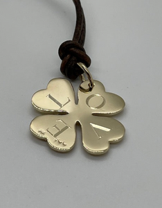 Small Gold Lucky Charm Clover with Colored Stones (Customizable)