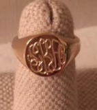 Men/women Initial pinky ring (Customized)