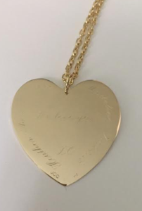 Solid Gold Heart (Customizable)