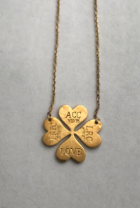 Clover with Engraved Initials (Customizable)