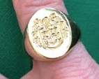 14k Yellow Gold Signet Ring, hand-engraved (Customizable)