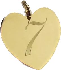 14k Gold Heart Charm with engraving (Customizable)