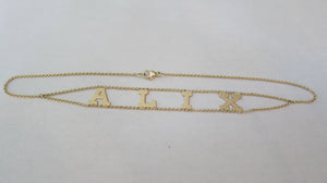 14k "Gold Caught in the Middle" Choker (Customizable)